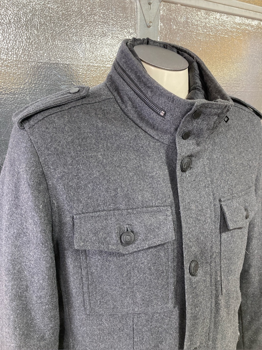 Black Rivet Coat - Picture 2 of 14